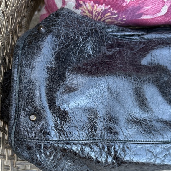 🔥RARE XL🔥Balenciaga City Tote Extra Large 50cm Black Gunmetal Crinkled Leather - Picture 16 of 17